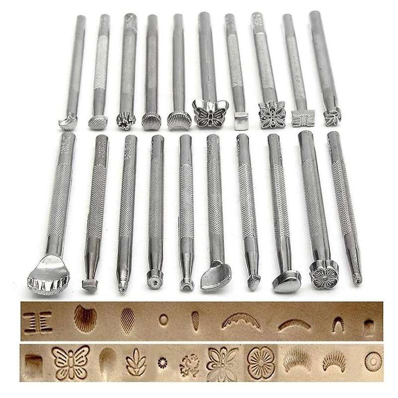 20pcs Printing Tools Diy Metal Leather Processing Saddle Stamping