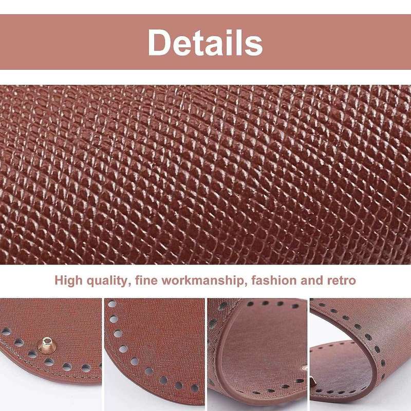 Oval Purse Bottom for Crochet, 9.8 X 4.7 Crochet Bag Bottom Leather