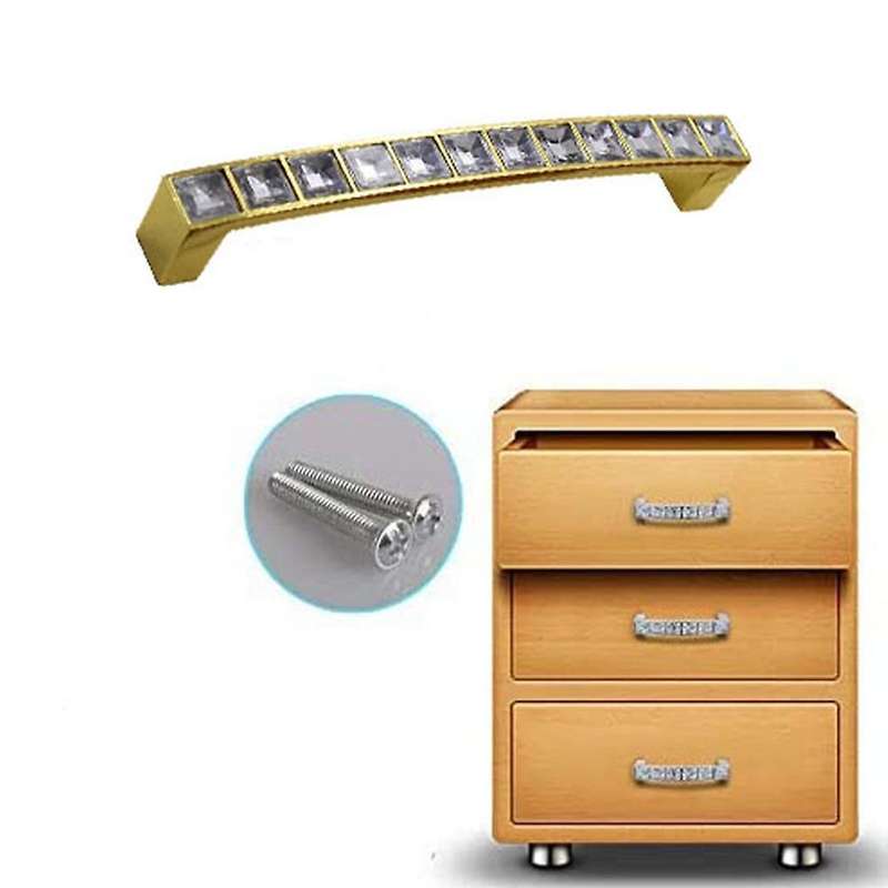 4pcs Drawer Knobs Rhinestone Cabinet Handles for Home Decorating