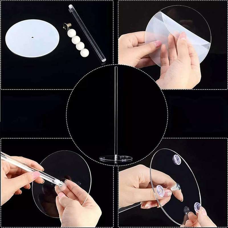 4pcs Clear Acrylic Donut Stand for Party 12 Inch Tall Display Stand