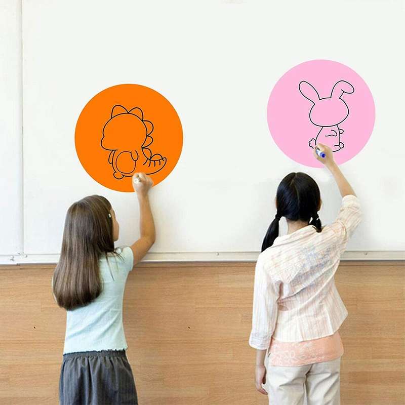12pcs Dry Erase Removable Vinyl Dot Stickers for School 11.8inch