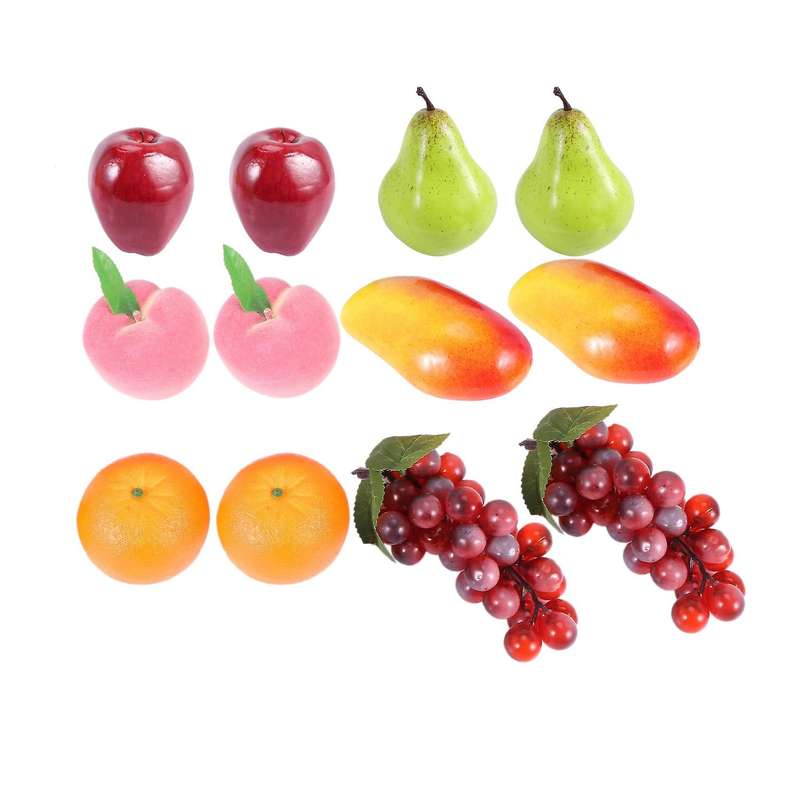 12 Pcs Artificial Fake Fruit Decor,home Kitchen Festival Decoration