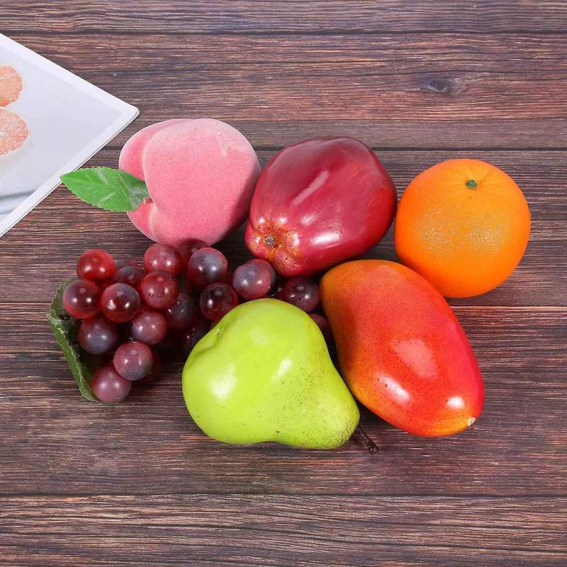 12 Pcs Artificial Fake Fruit Decor,home Kitchen Festival Decoration