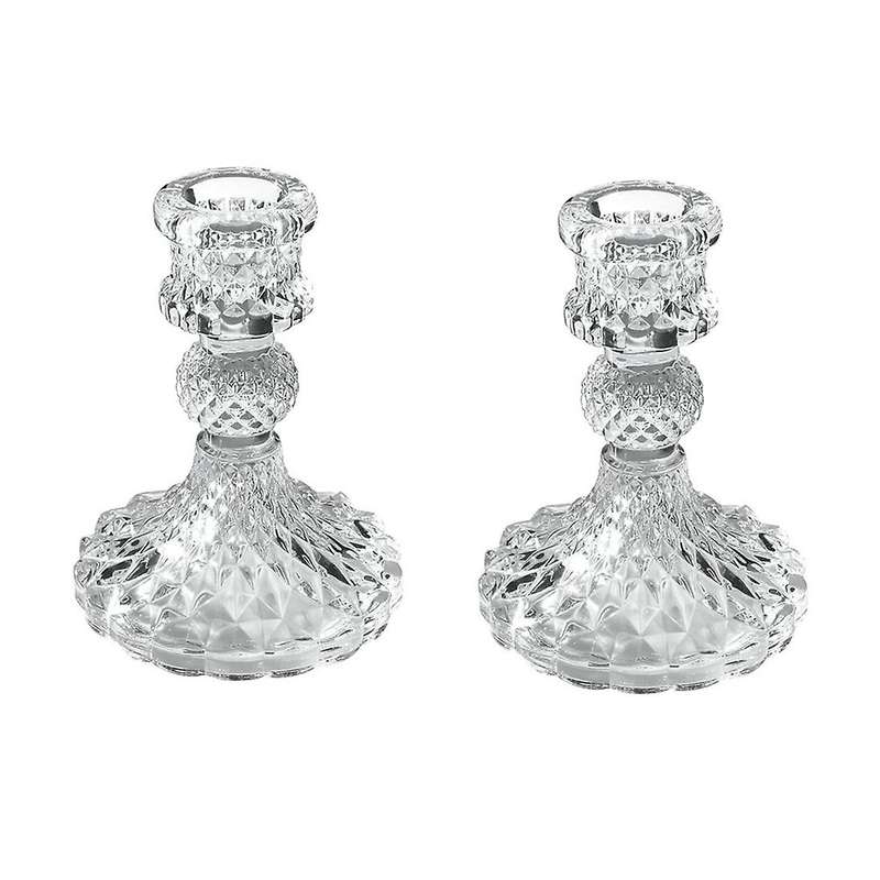 Transparent Candle Holder Glass Cone Christmas Party Celebration
