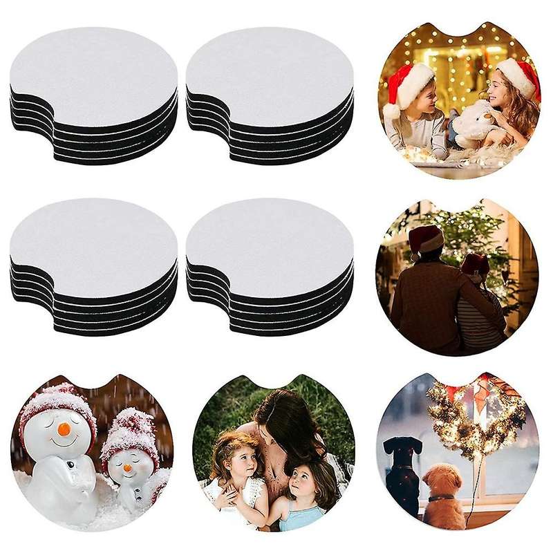 Sublimation Car Cup Coasters,drink Holder Mat with Finger Heat