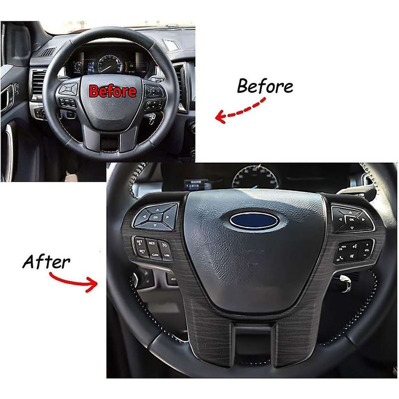 Car Steering Wheel Panel Cover Trim Frame Decorator,bright Silver