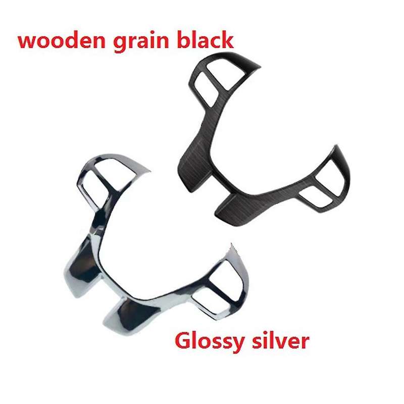Car Steering Wheel Panel Cover Trim Frame Decorator,bright Silver