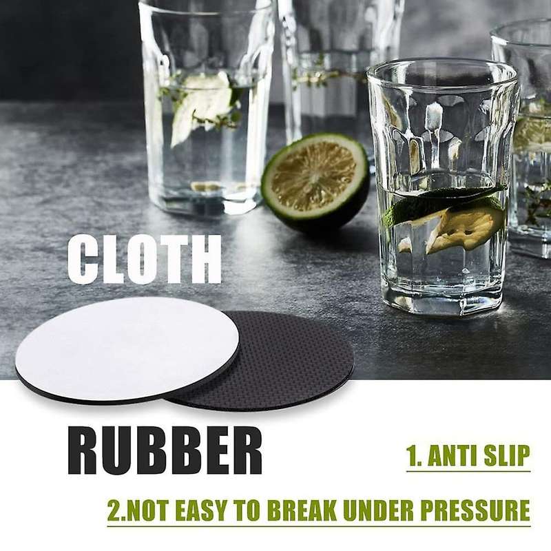 35pcs Round Sublimation Blank Coasters Sublimation Blank Cup Mat