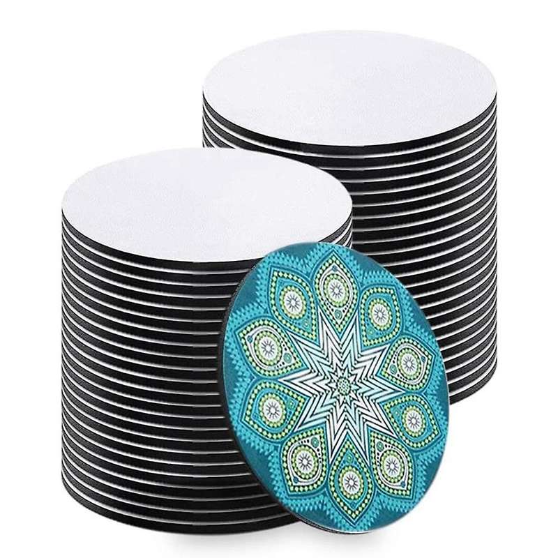35pcs Round Sublimation Blank Coasters Sublimation Blank Cup Mat