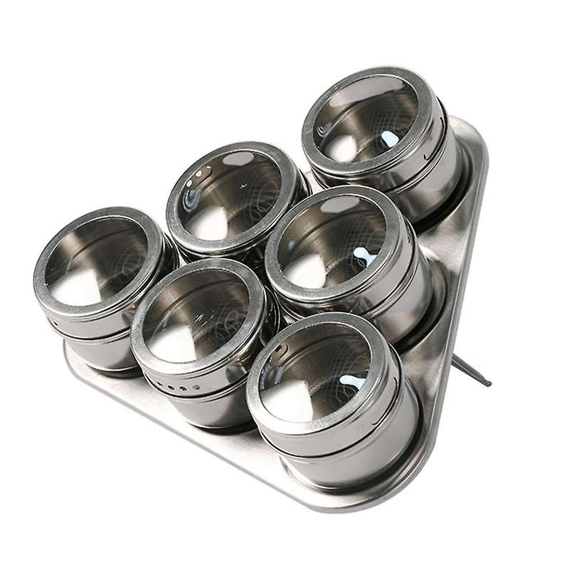 1 Set Spice Jar Seasoning Rack Stainless Steel Spice Organizer Box A