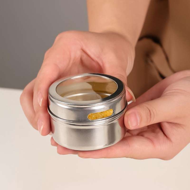 1 Set Spice Jar Seasoning Rack Stainless Steel Spice Organizer Box A