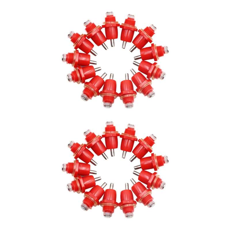 50pcs Poultry Chicken Nipple Drinker Spring Type with Automatic Water