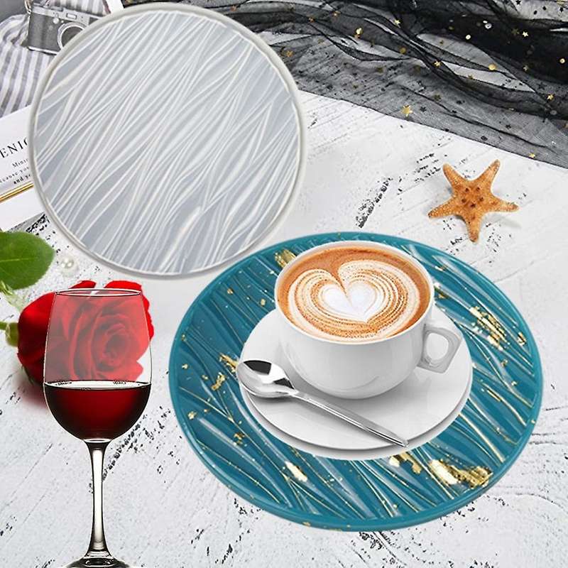 30cm Big Wave Tray Coaster Silicone Mold for Diy Making Tools