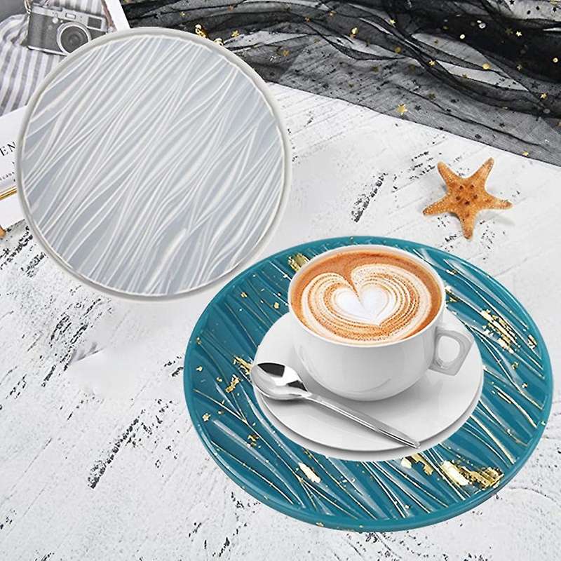 30cm Big Wave Tray Coaster Silicone Mold for Diy Making Tools
