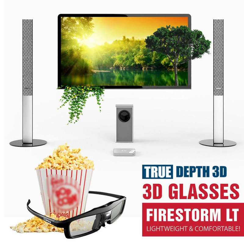 Rechargeable Active Shutter 3d Glasses for Dlp Projector