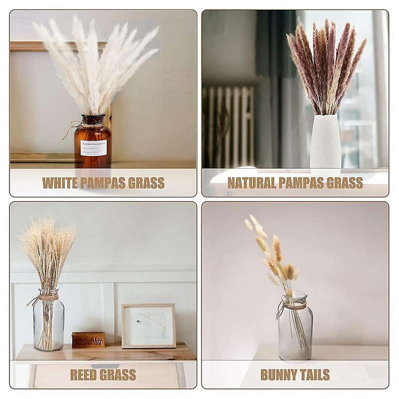 Natural Dried Pampas Grass - 85pcs Boho Home Decor Dried Flowers