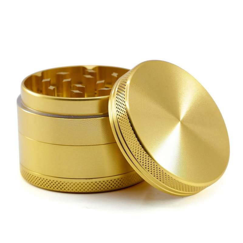 2inch 4 Piece Spice Herb Grinder, Durable and Exquisite 50mm(gold)
