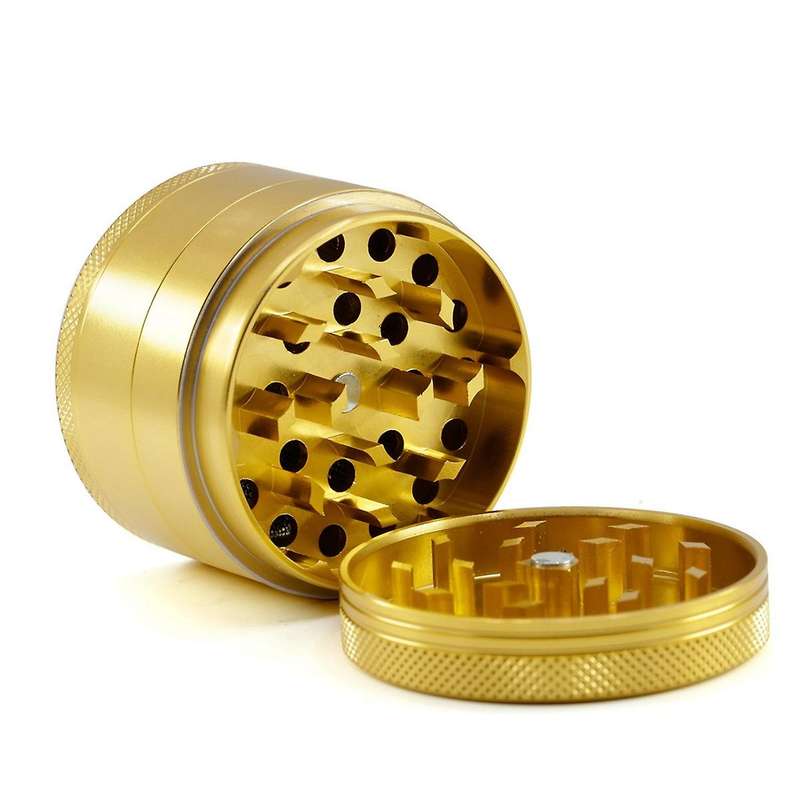 2inch 4 Piece Spice Herb Grinder, Durable and Exquisite 50mm(gold)