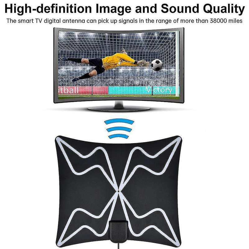 4k 3800 Miles Digital Hdtv Antenna Indoor Aerial Dvb-t2 Cbs Broadcast