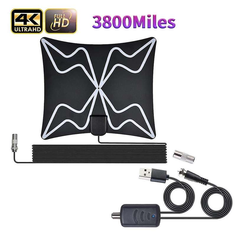 4k 3800 Miles Digital Hdtv Antenna Indoor Aerial Dvb-t2 Cbs Broadcast
