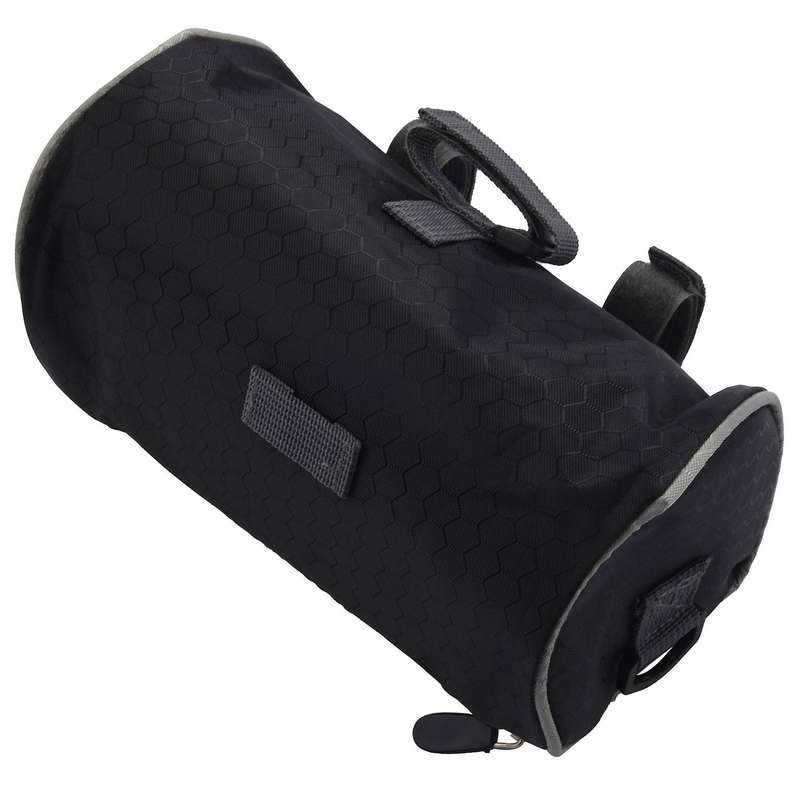 2x Bicycle Handlebar Bike Press Screen Mobile Phone Bag (black)