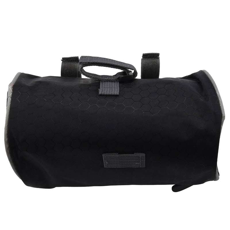 2x Bicycle Handlebar Bike Press Screen Mobile Phone Bag (black)