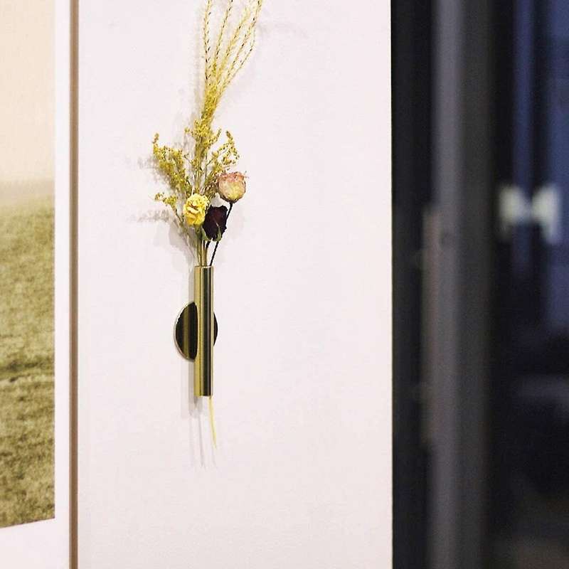 4pcs Wall-mounted Flower Tube Wall Metal Vase Decoration,gold
