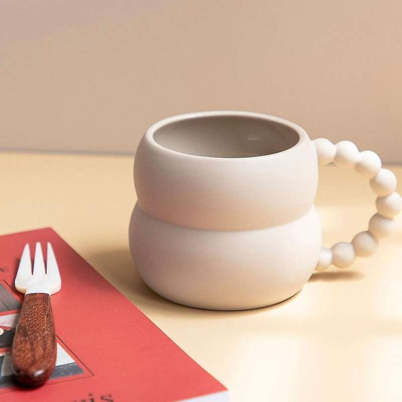 Creative Ceramic Mug Cute Coffee Cup Nordic Home Decor Handmade A
