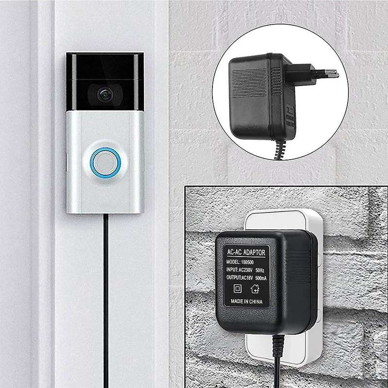 18v 500ma Power Supply Battery Charger for Ring Doorbell Eu Plug