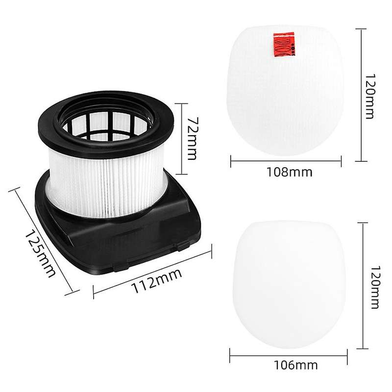 Hepa Filters Pre-motor Foam for Shark Rocket Iz162h Iz362h Iz483h