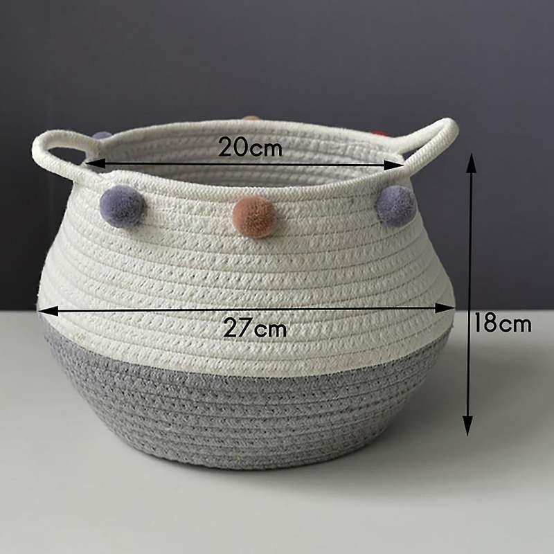 Woven Cotton Rope Hamper, for Dirty Clothes, Toys, Blanket Storage,m
