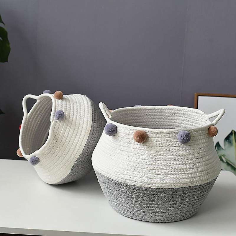 Woven Cotton Rope Hamper, for Dirty Clothes, Toys, Blanket Storage,m