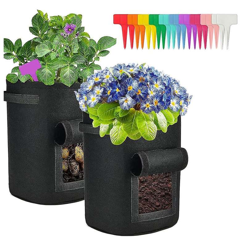 2 X Potato Plant Bag, 10 Gallons, Large Felt Plant Bags for Potatoes