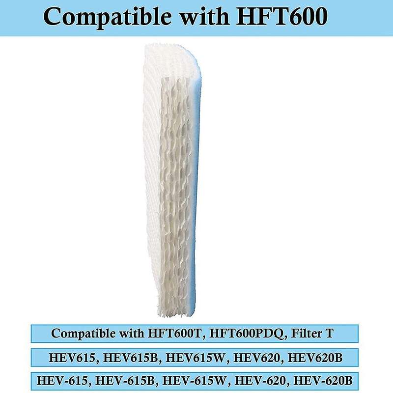 6 Pack Humidifier Filter for Honeywell Hft600 Hev615 Hev615b Hev620