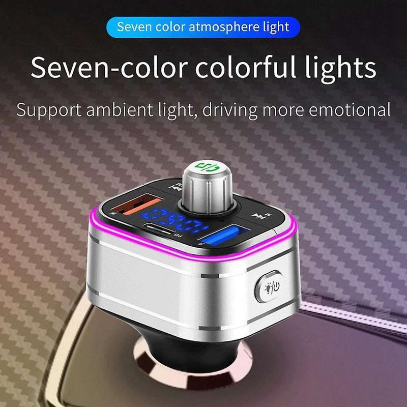Bc62 Led Backlit Car Bluetooth Fm Mp3 Fast Charger Voltage Detection