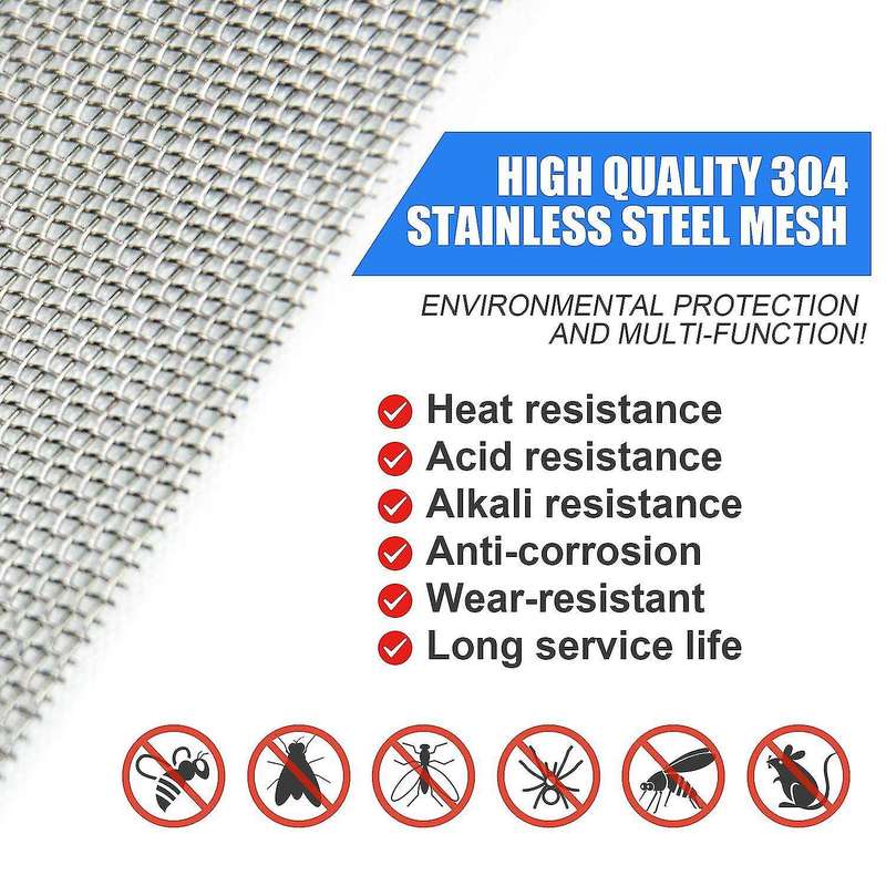 5pcs Stainless Steel Woven Wire Mesh-11.81inch X 8.26inch