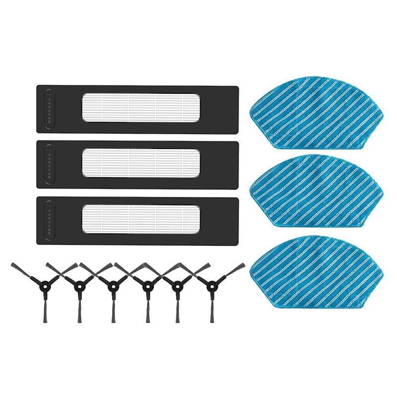 12pcs for Midea M7 I10 M71cn Robot Side Brush Filter Mops Cloth