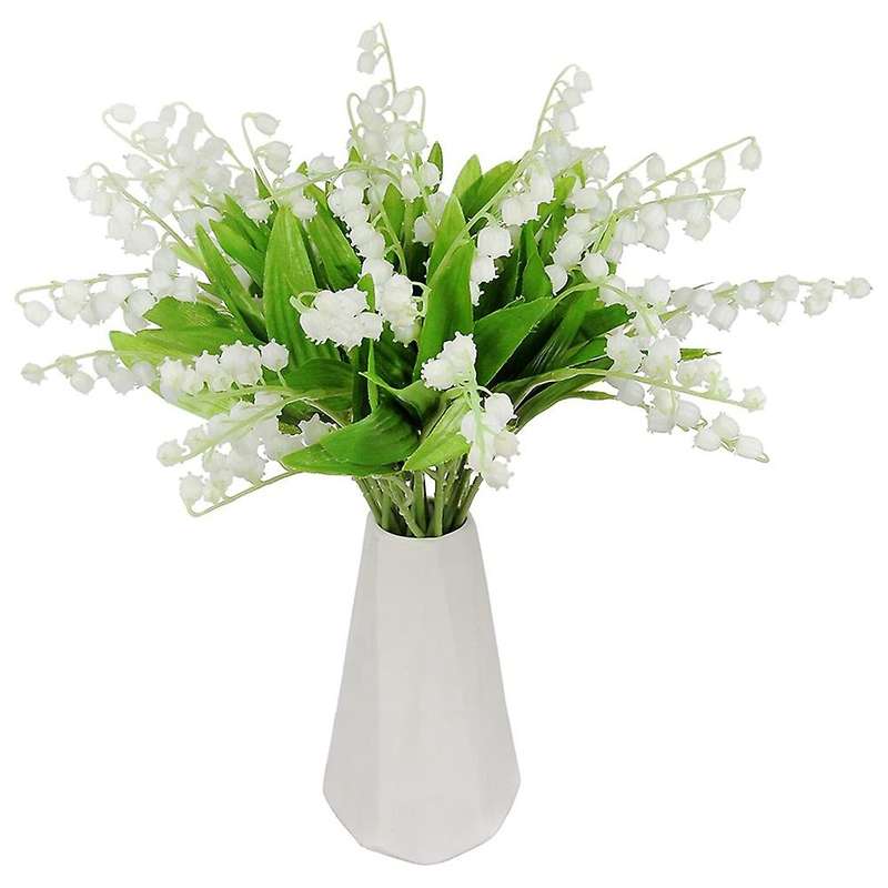 20 Pcs Artificial Lily Of The Valley Faux Flowers for Home Garden