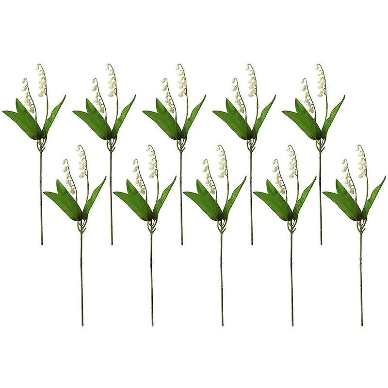 20 Pcs Artificial Lily Of The Valley Faux Flowers for Home Garden