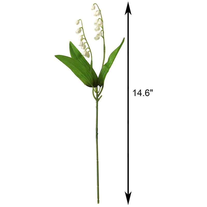 20 Pcs Artificial Lily Of The Valley Faux Flowers for Home Garden