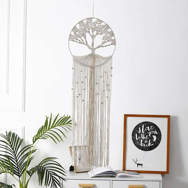 Dream Catcher Macrame Wall Hanging Woven Tree Wall Art Decoration