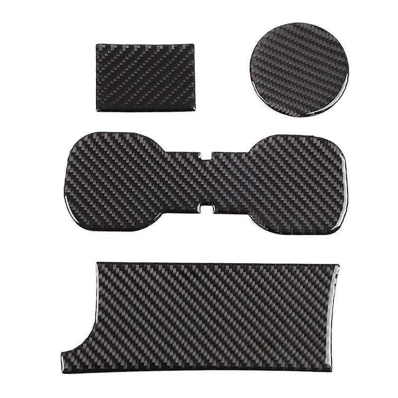 Car Carbon Fiber Water Cup Holder Insert Slot Mat for Toyota Tacoma