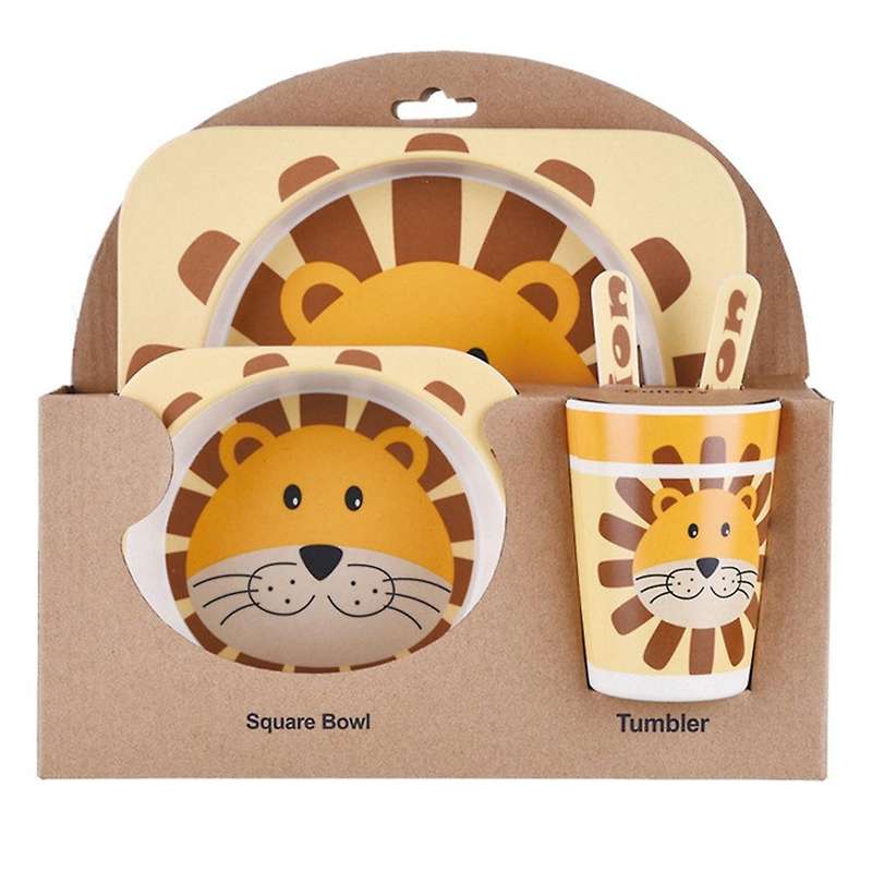 5pcs Baby Bamboo Bowl Baby Feeding Tableware New Year Gift Bowl Set,d