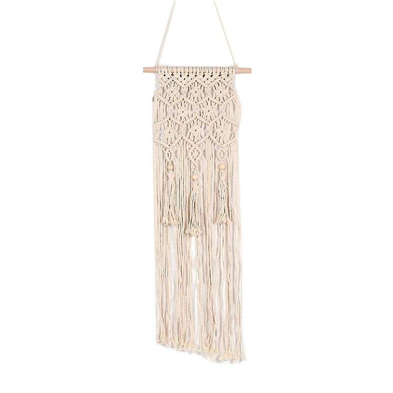 Macrame Wall Hanging Hand Knotted Art Tapestry with Tassel - Boho