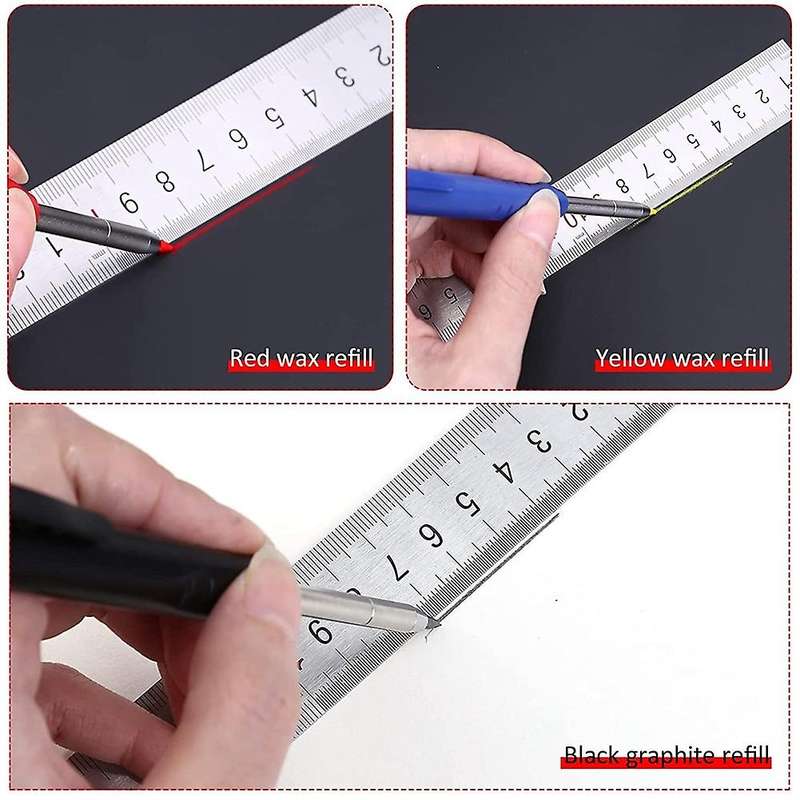 Deep Hole Carpenter Pencils,with Refills,marker Pens,for Woodworking