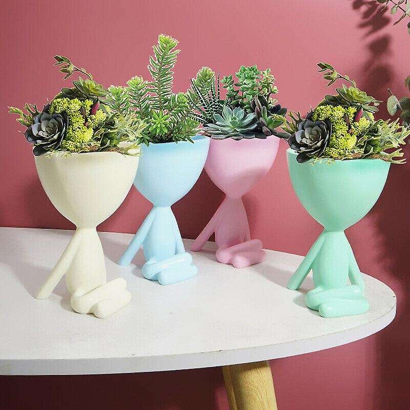 Flower Pot Vase Container Living Room Simple Decoration -green