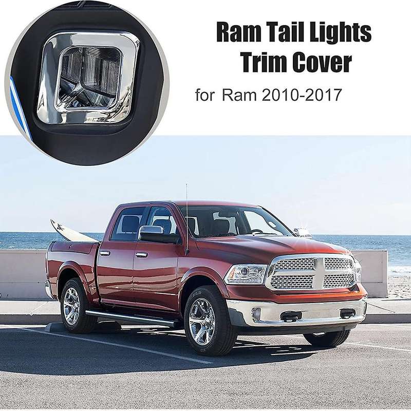 License Plate Light Trim for Dodge Ram 2010-2017, Abs Silver