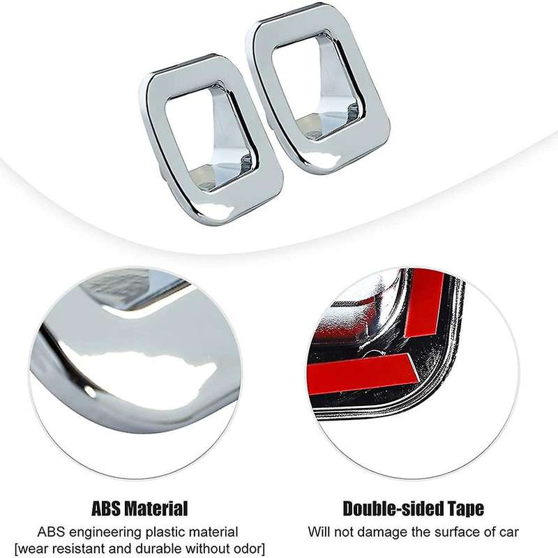 License Plate Light Trim for Dodge Ram 2010-2017, Abs Silver