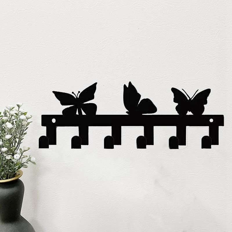 Key Rack Holder,wall Mounted Key Holder 6 Hook for Coat Clothes