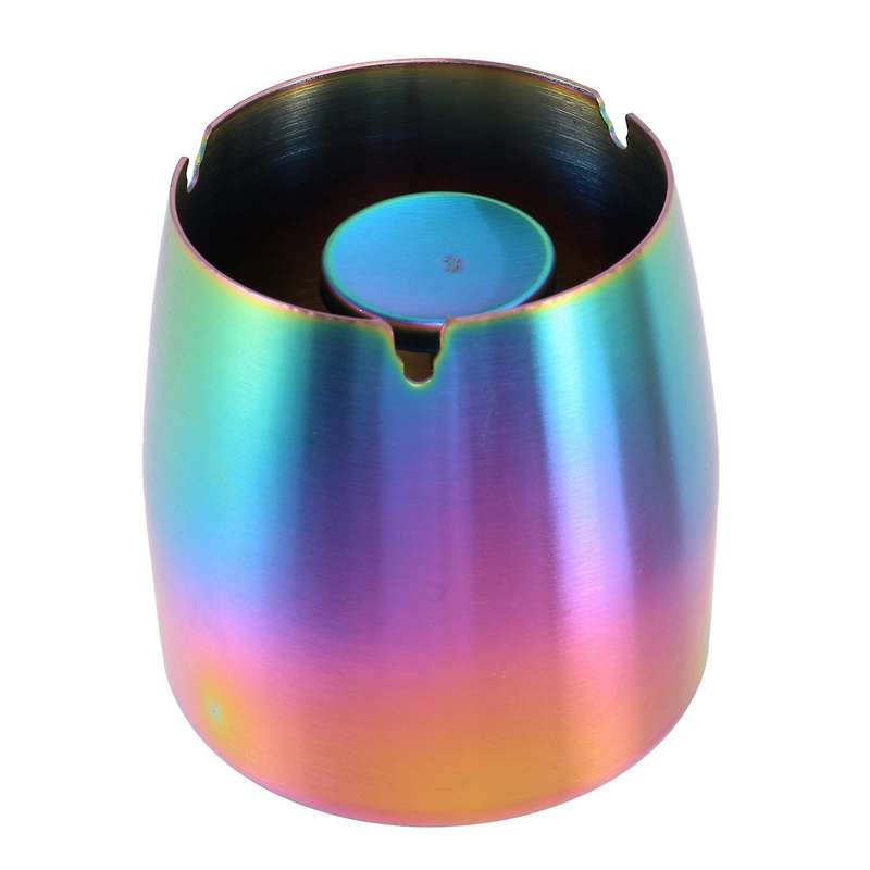 Stainless Steel Windproof Ashtray Creative Smoke Ashtray, Multicolor